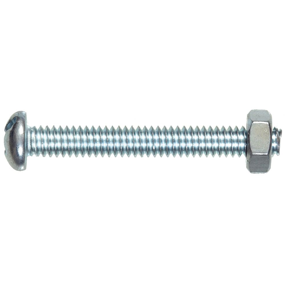 Porca de parafuso de cabeça redonda Hillman, pacote com 6 mm x 25 mm