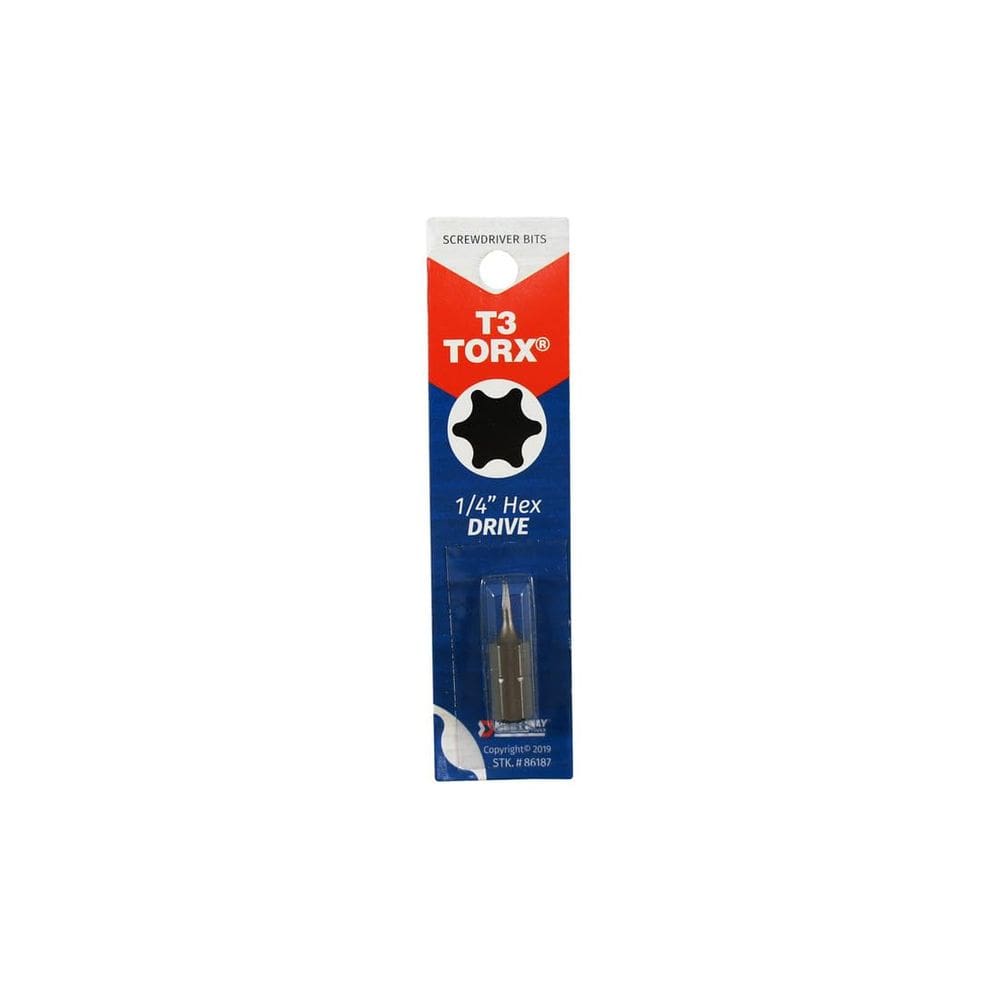 Broca de chave de fenda Best Way Tools Torx T3 1/4” de aço carbono hexagonal