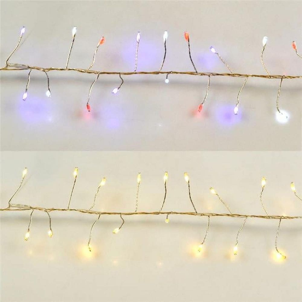 Luzes de corda LED multicoloridas de 9 pés operadas por bateria Living Accents