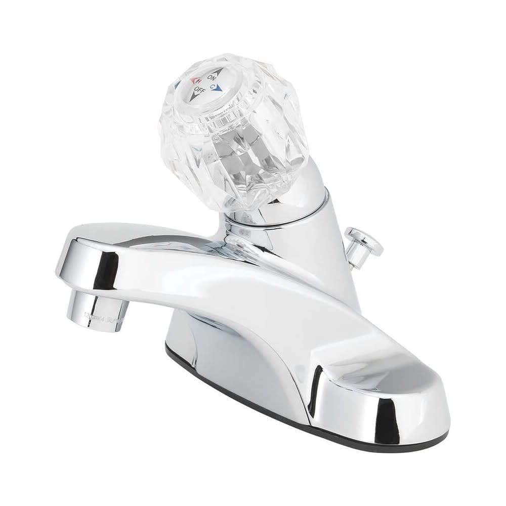 Torneira de lavatório Ace+ Oakbrook 4” Chrome de alça única 1,5 GPM