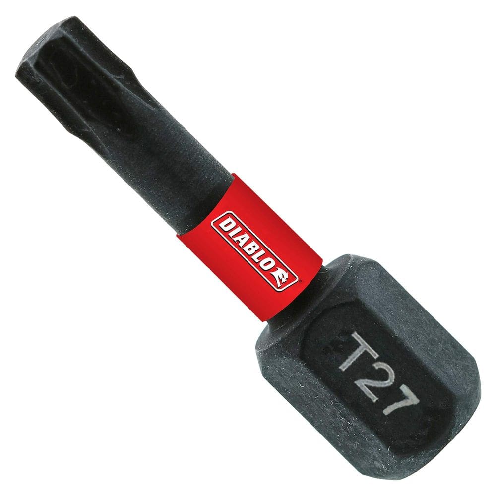 Diablo Torx Drive Bit T27, 2,5 cm, pacote com 2, hexagonal, 1/4”