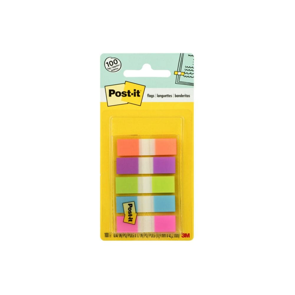 Post-it de notas autocolante MMM6835CB, pacote com 100 bandeiras coloridas