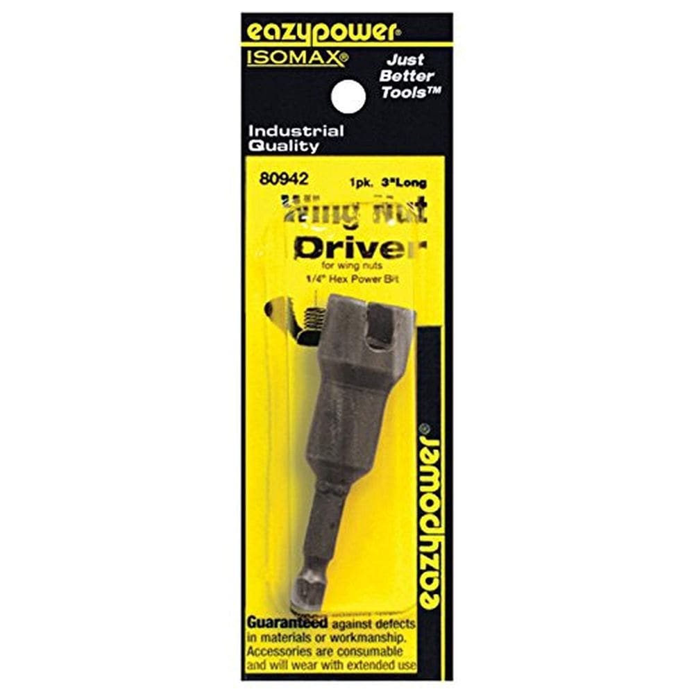 Wing Nut Driver Eazypower 80942 com 1/4 de haste hexagonal (1 pacote)