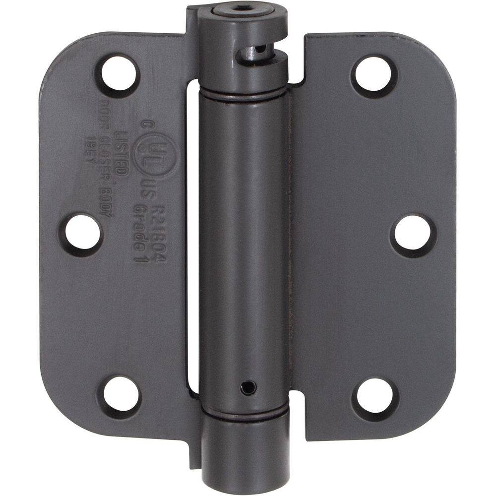 Dobradiça de mola ajustável Stone Harbor Hardware 8,9 cm em preto fosco
