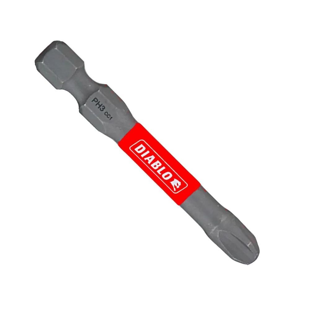 Phillips Drive Bits Diablo PH3, pacote com 5 cm 1/4”, hexadecimal
