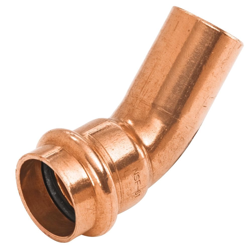 Cotovelo de cobre de 45° NIBCO PC606-2 Detecção de vazamento de solda de 1,5 polegadas