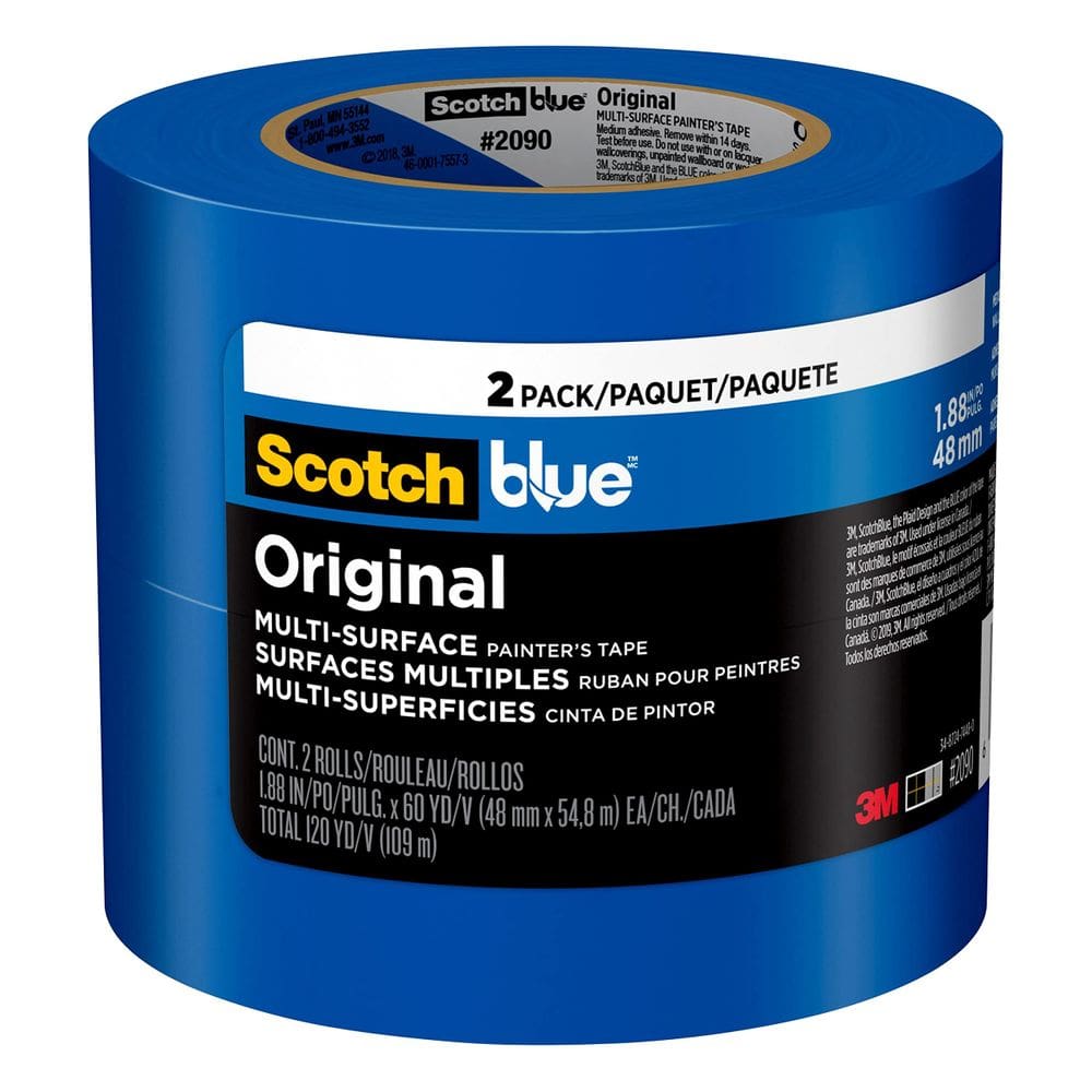 Fita de pintura ScotchBlue autêntico 4,8 cm x 55 m 2 rolos