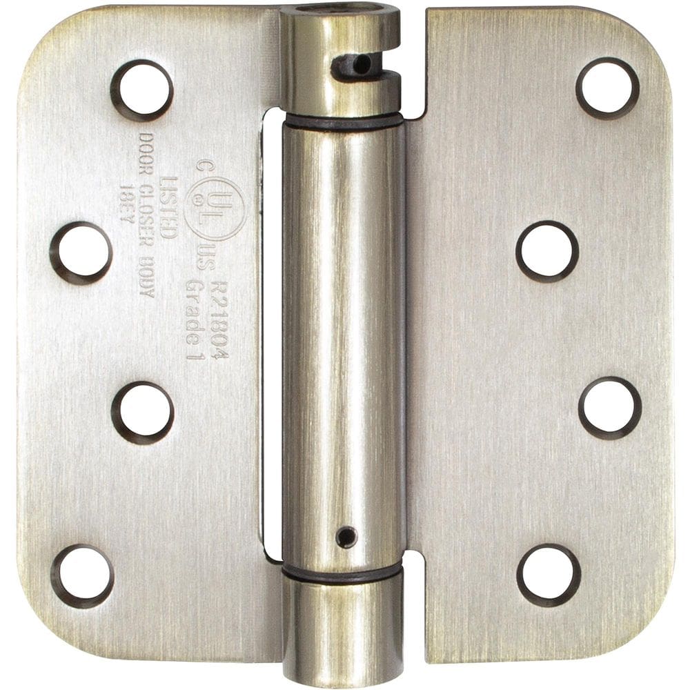 Dobradiça de porta Stone Harbor Hardware de 10 cm de latão antigo com fechamento automático