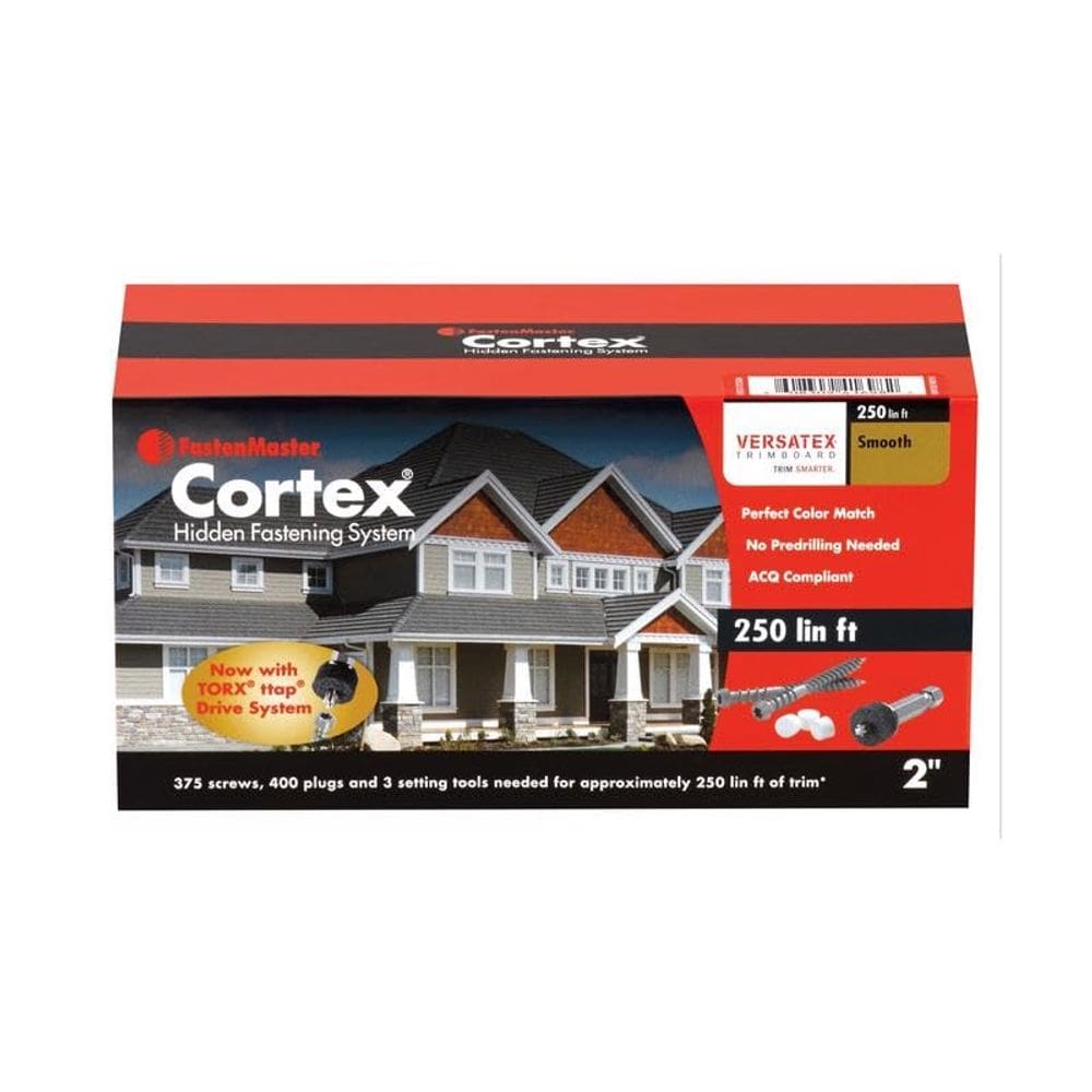 Parafusos FASTENMASTER Cortex Square Coarse 7cm Smooth White
