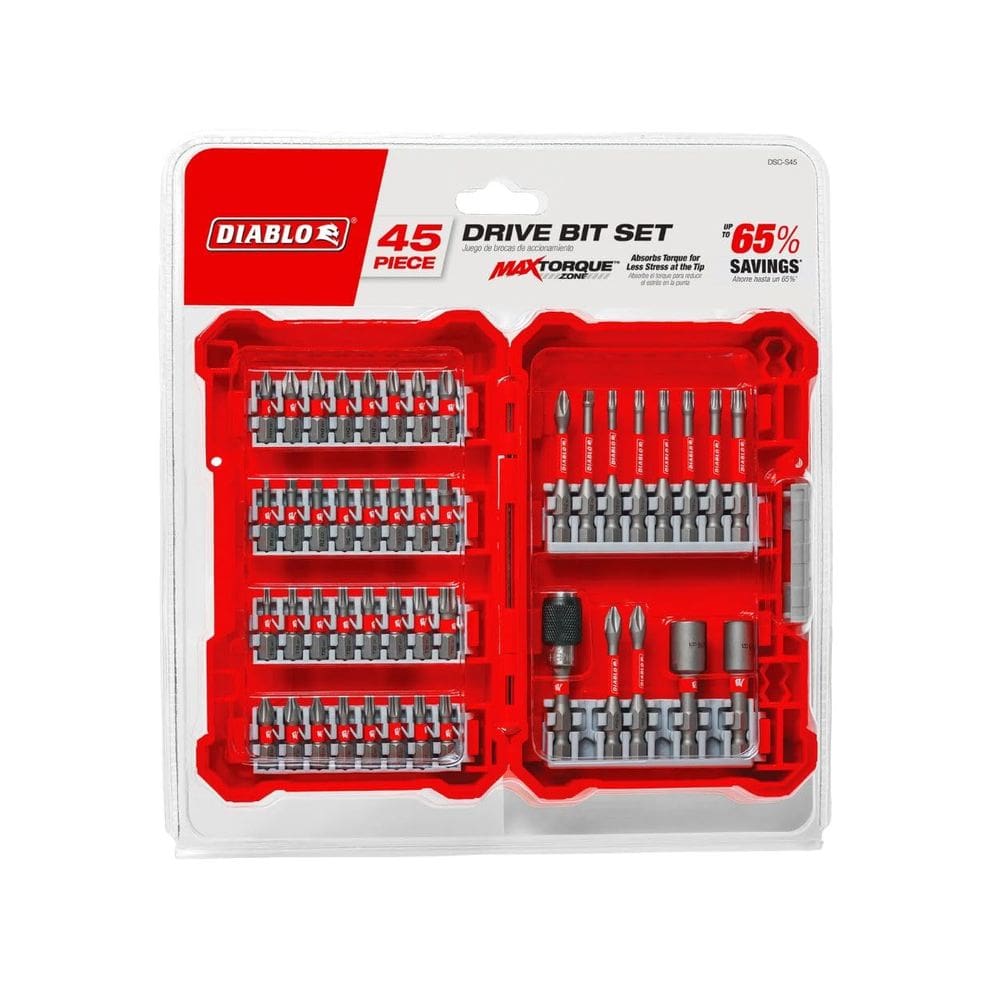 Conjunto de aparafusamento Diablo DSC-S45 com Phillips, Square, Torx