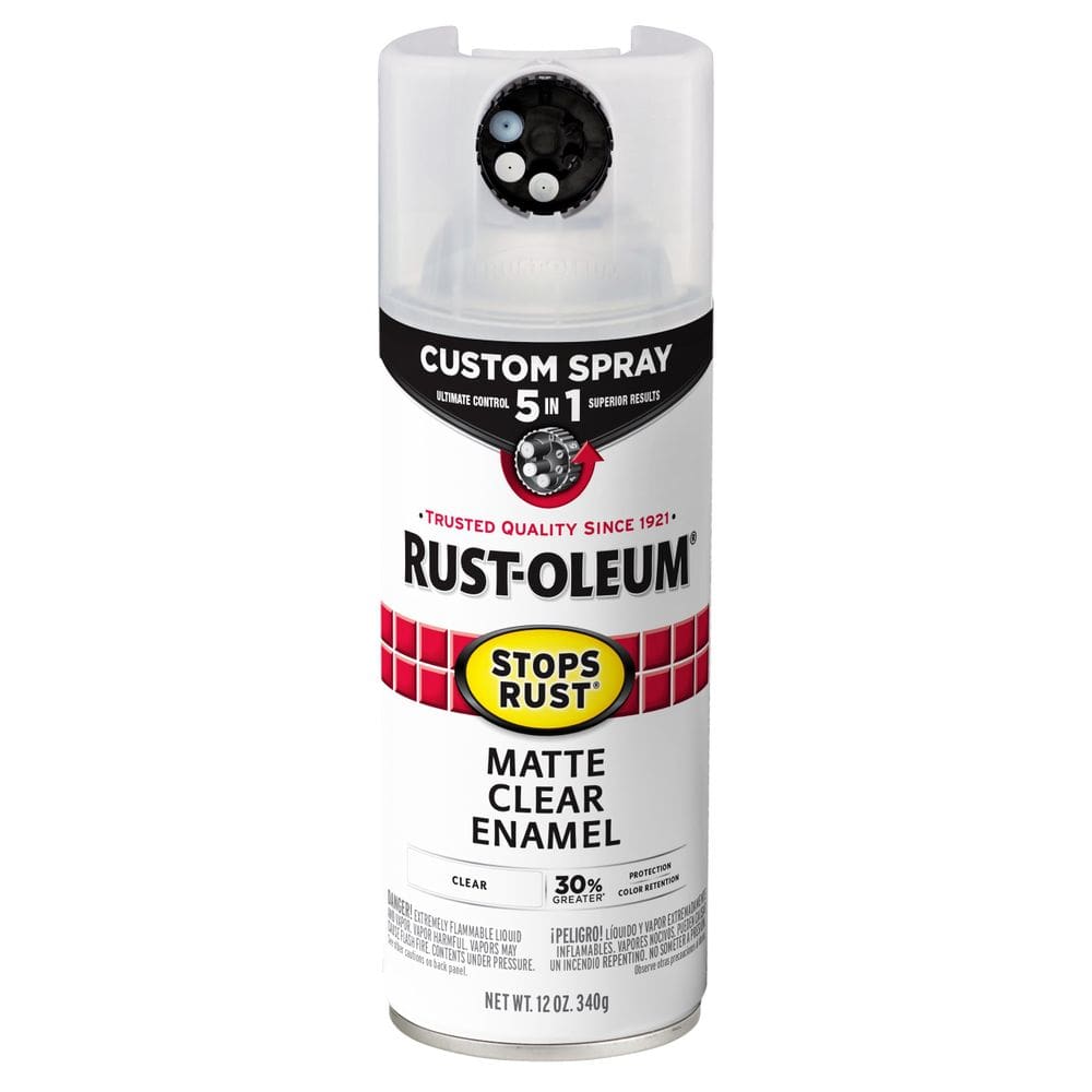 Pintura Rust-Oleum 376868 impede o spray de ferrugem 340g Matte Clear