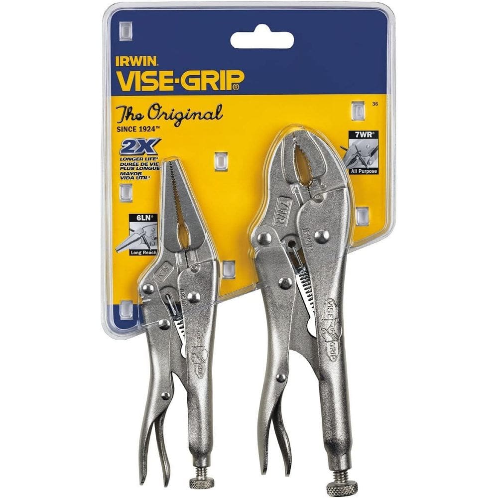 Conjunto de alicates IRWIN VISE-GRIP, fecho autêntico com cortador de fio, 2 peças