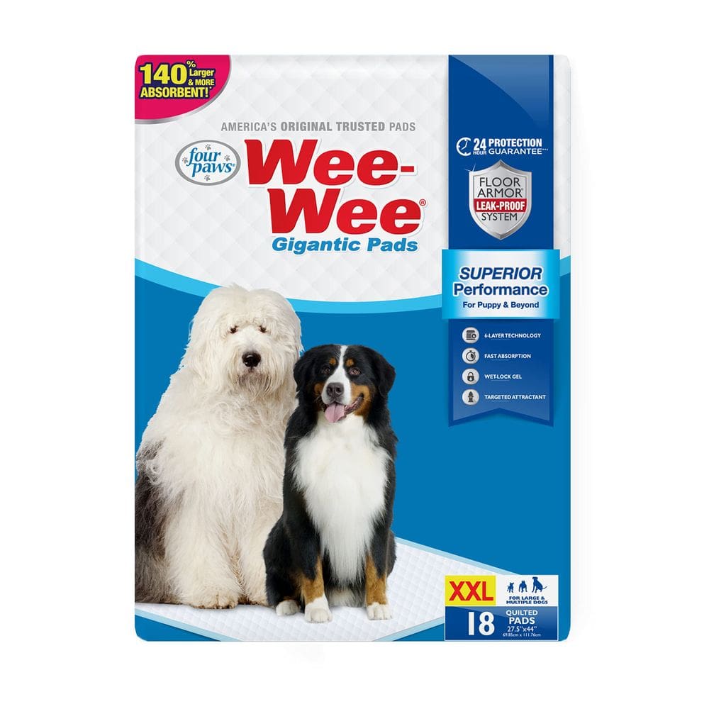 Almofadas de xixi Four Paws Wee-Wee Superior Performance XL Dogs x18