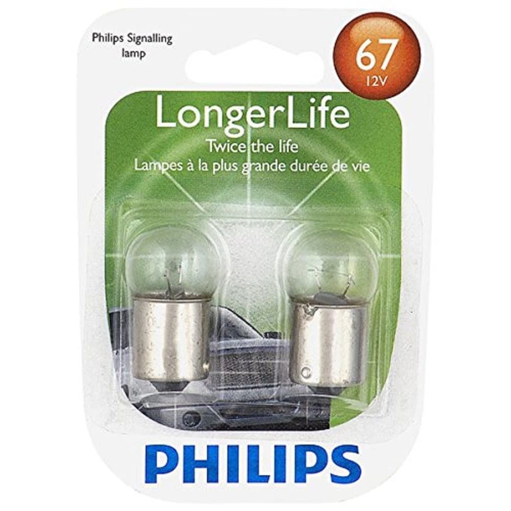 Lâmpada automotiva Philips 67 LongerLife Miniature, pacote com 2 unidades de 12 V
