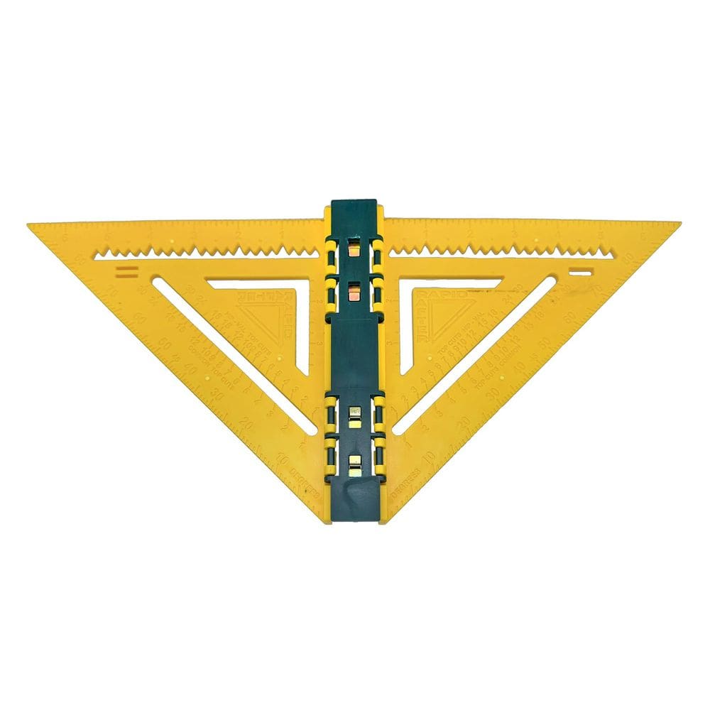 Régua Rapid Rafter dobrável de dupla face quadrada amarela verde