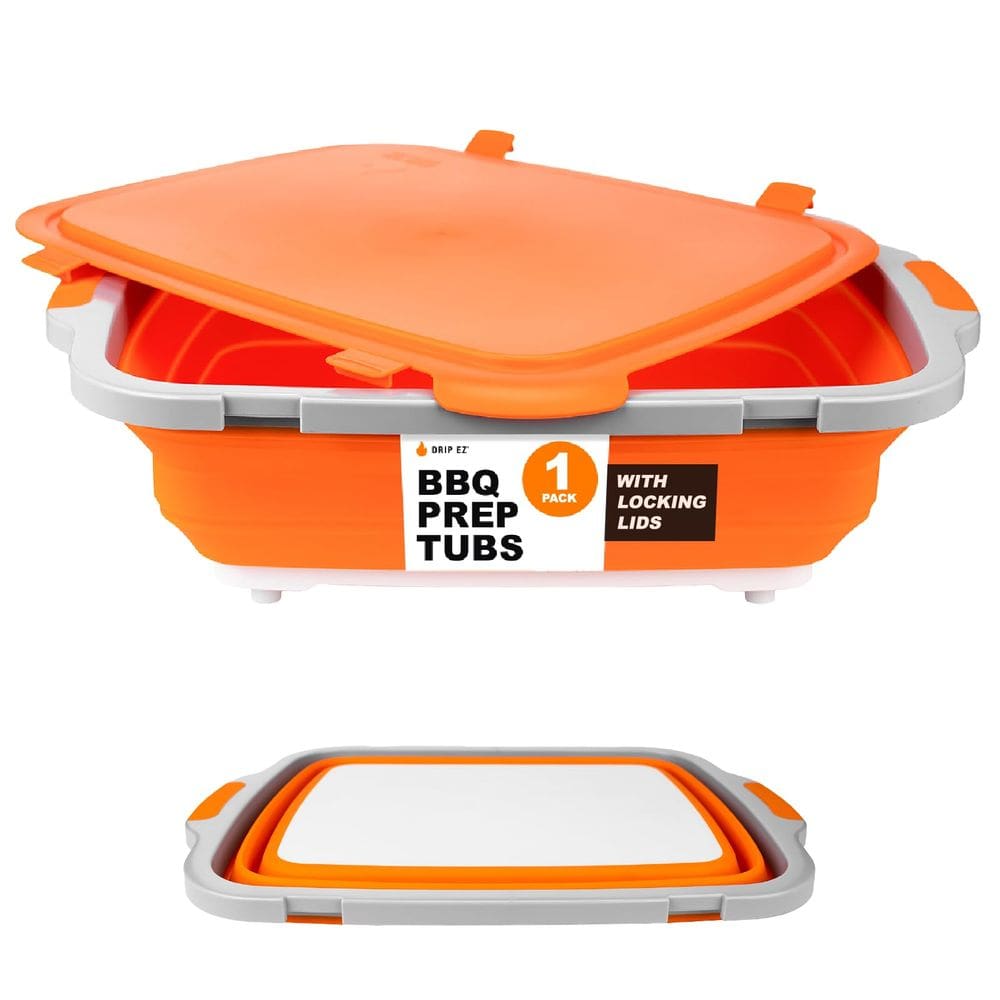 Churrasqueira dobrável Prep Tub Drip EZ com tábua de cortar e tampa XL