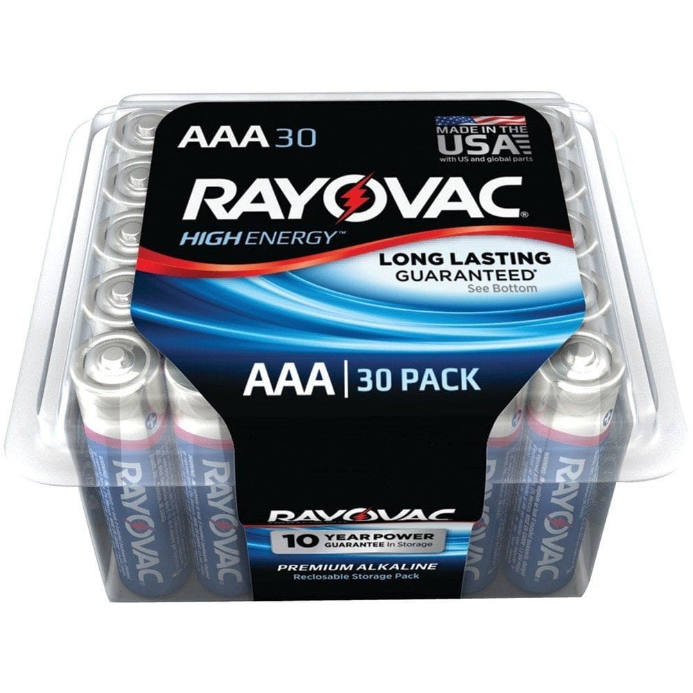 Bateria alcalina Rayovac 824-30PPTJ AAA, pacote com 30