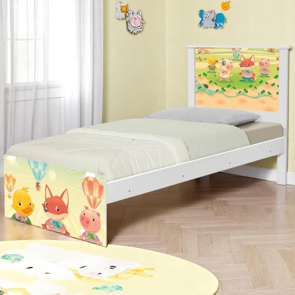 Cama Juvenil Zap Fazendinha Feliz com Colchão