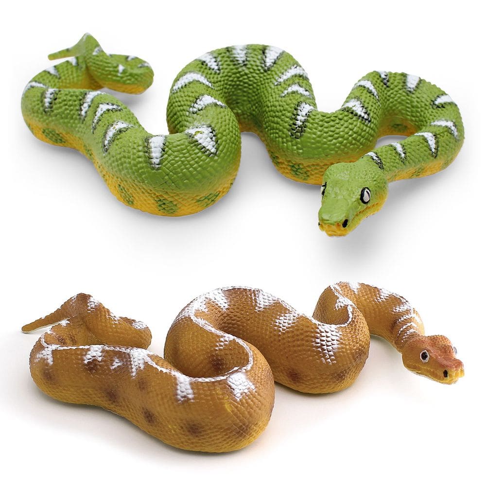Conjunto de bonecos de brinquedo Realistic Snake PVC Wild Reptile para crianças