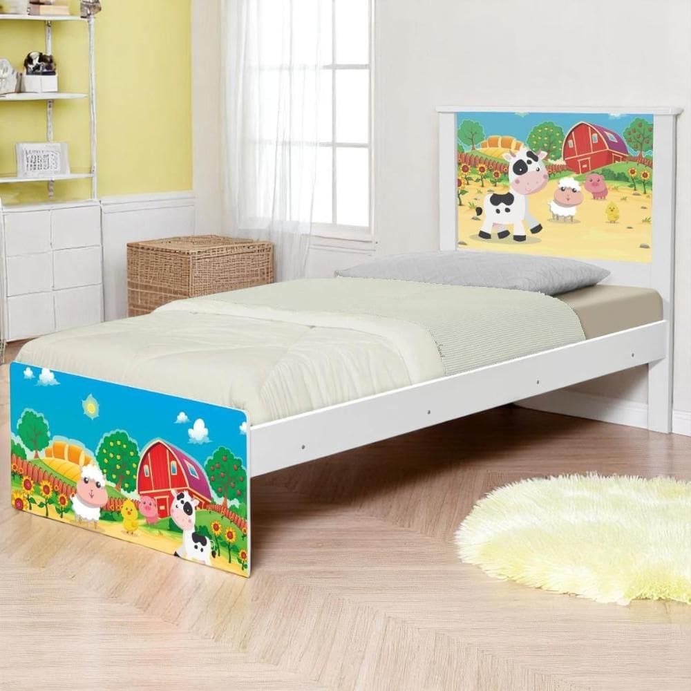 Bi Cama Juvenil Zap Fazendinha Colorida com Colchões