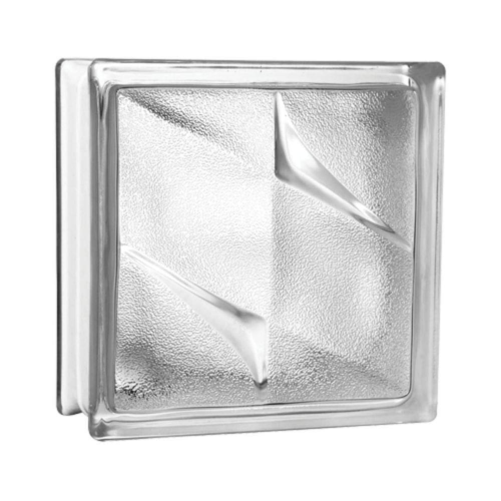 Tijolo De Vidro 19 X 19 X 8 Cm Estrela Dupla Fosca Incolor 06 Unidades Tradestar