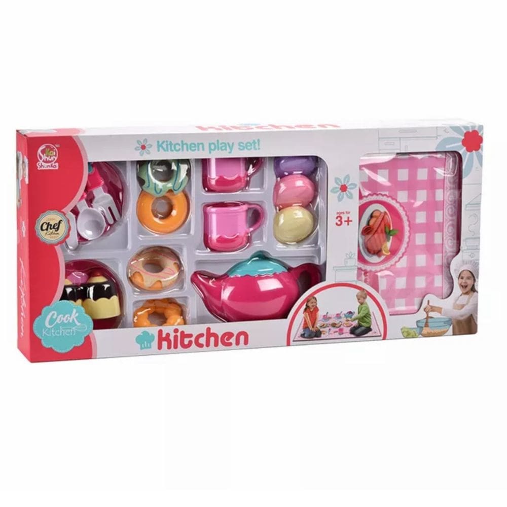 Conjunto de brinquedos Conjunto de chá para piquenique infantil com cobertor 950g