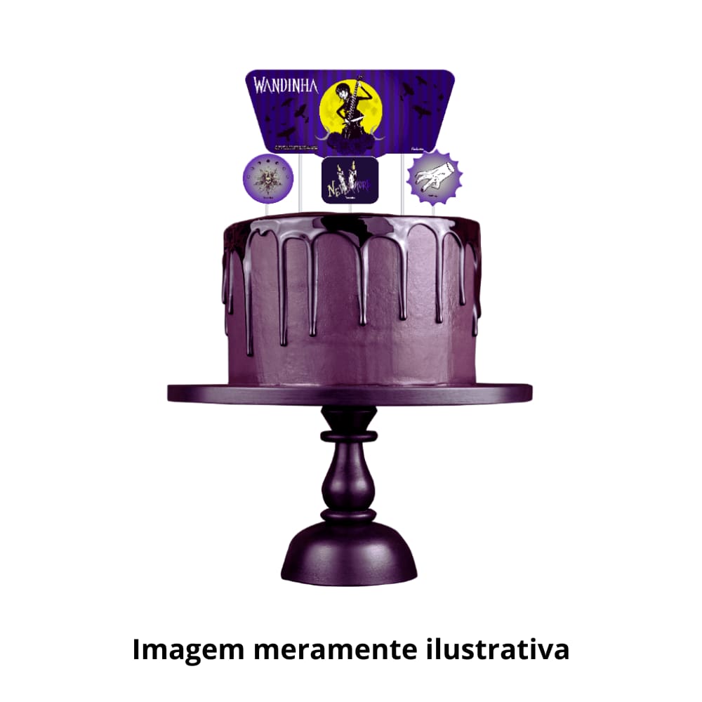 Topper Decorativo p/ Bolo Wandinha Festcolor