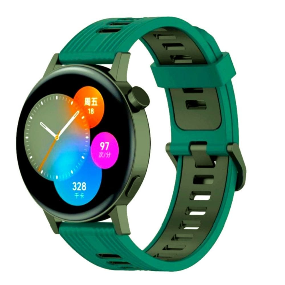Pulseira para Huawei GT Runner, GT 3/2 46 mm verde silicone