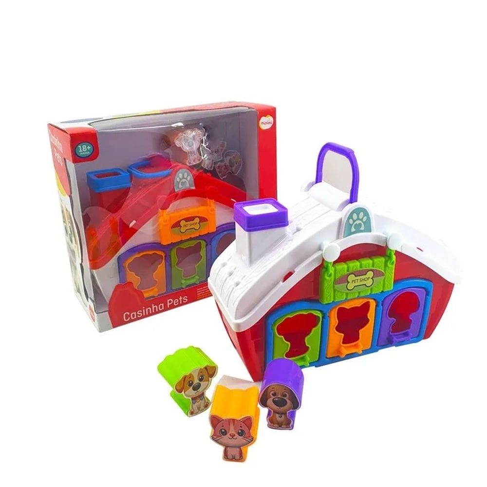 Brinquedo Didatico Casinha Pets - JPBrink