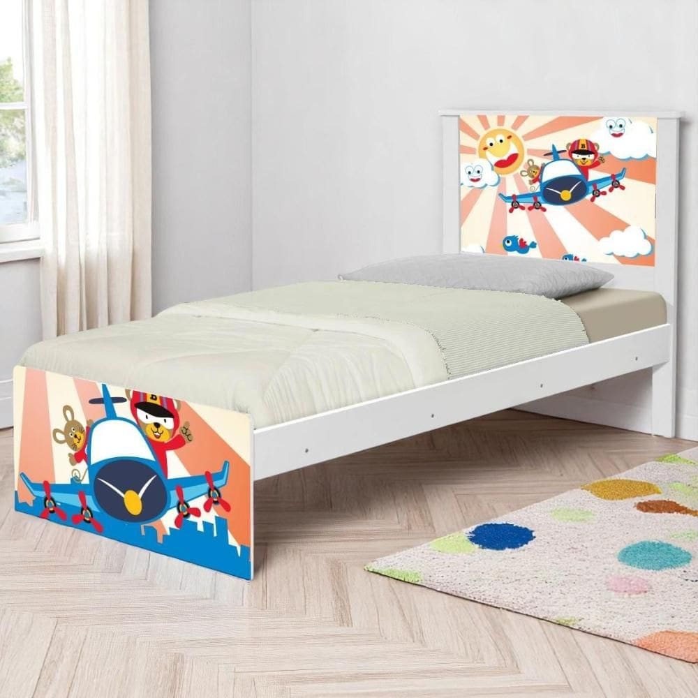 Cama Juvenil Zap com Cabeceira Patrulha Ursinhos