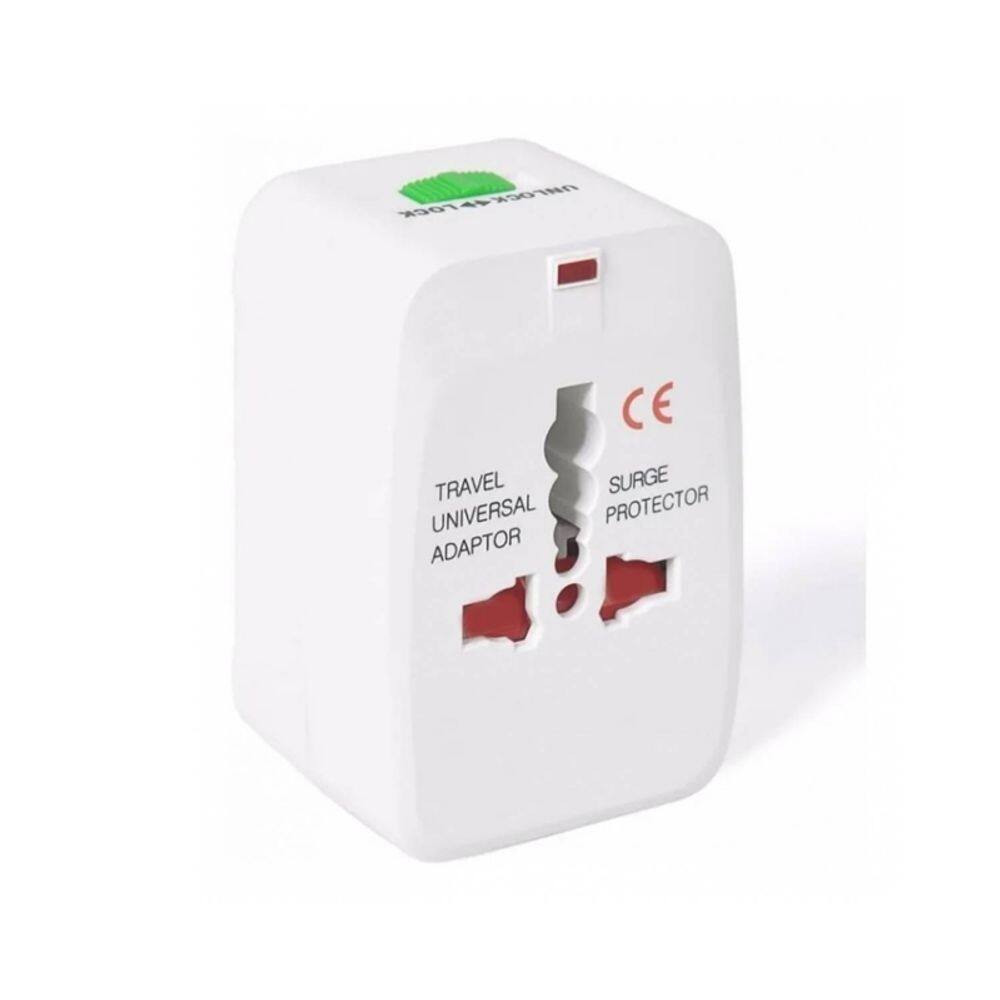 Adaptador de plugue de passageiro universal com estojo 125V-250V 13A