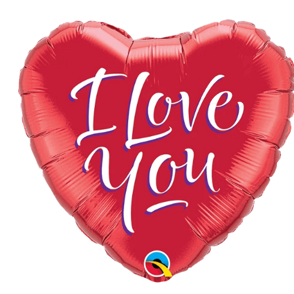 Balão Metalizado Coração I Love You 46cm Qualatex