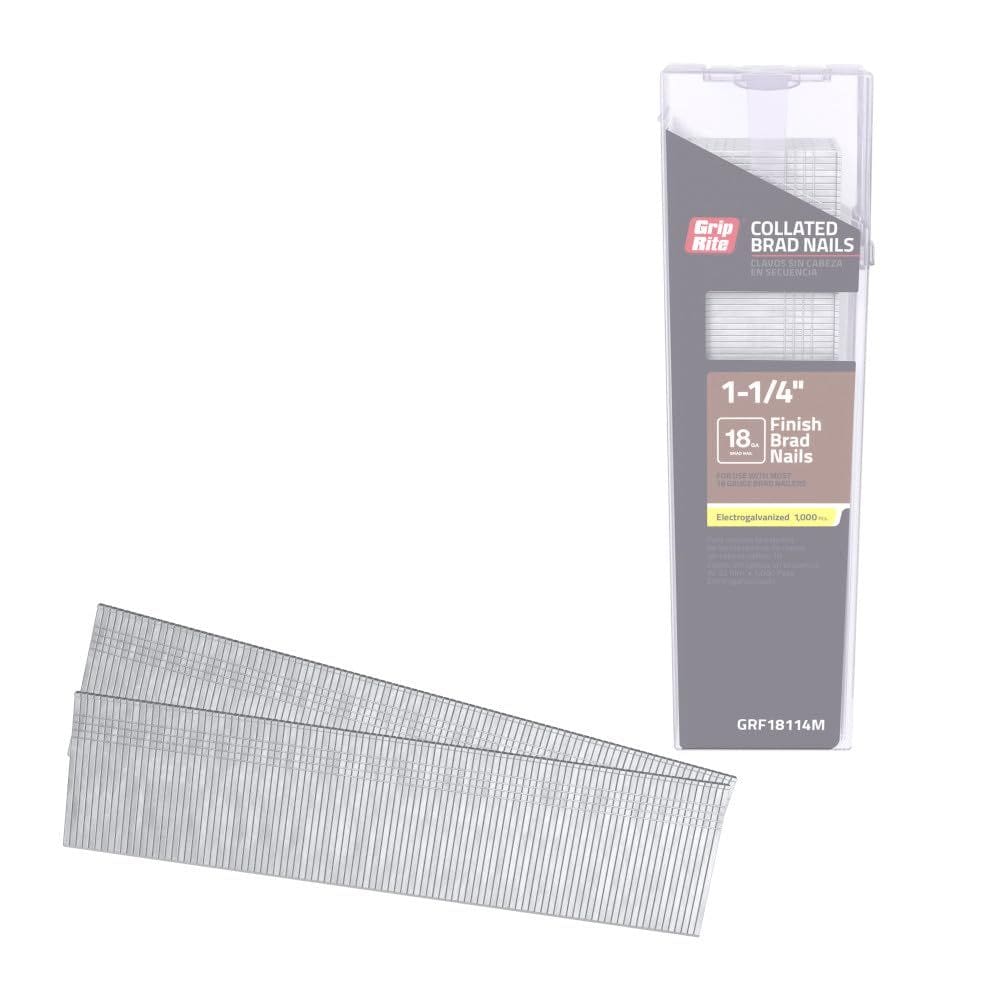 Brad Nails Grip-Rite, calibre 18, eletrogalvanizado, 3,2 cm
