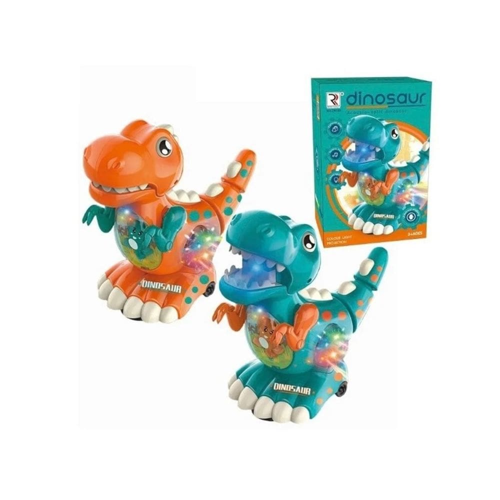 Brinquedo de dinossauro de dança com luzes e som para crianças
