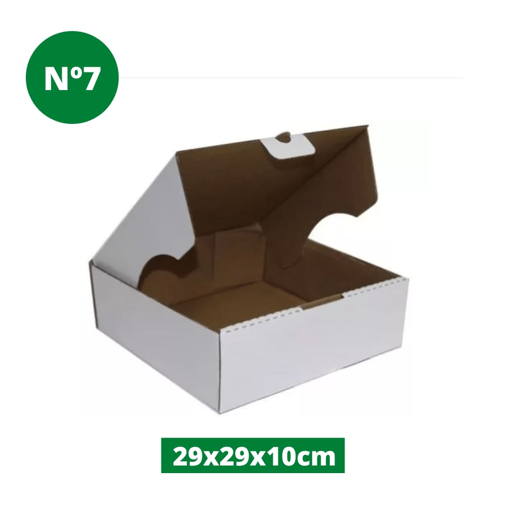 Caixa Para Bolo Nº7 Branca 29x29x10cm