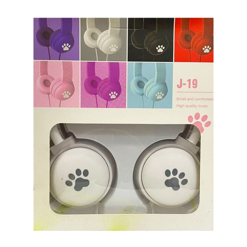 Fones de ouvido de música Cat Ear J19 para crianças com adaptação de ruído