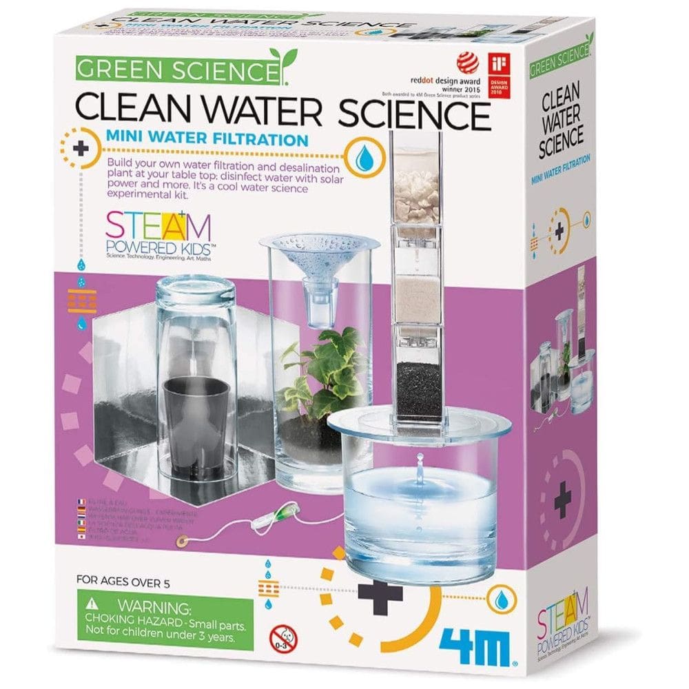Kit de Experimentos 4M Ciência da Água Limpa Aprenda sobre Mudanças Climáticas e Aquecimento Global com Brinquedo Educativo STEM para
