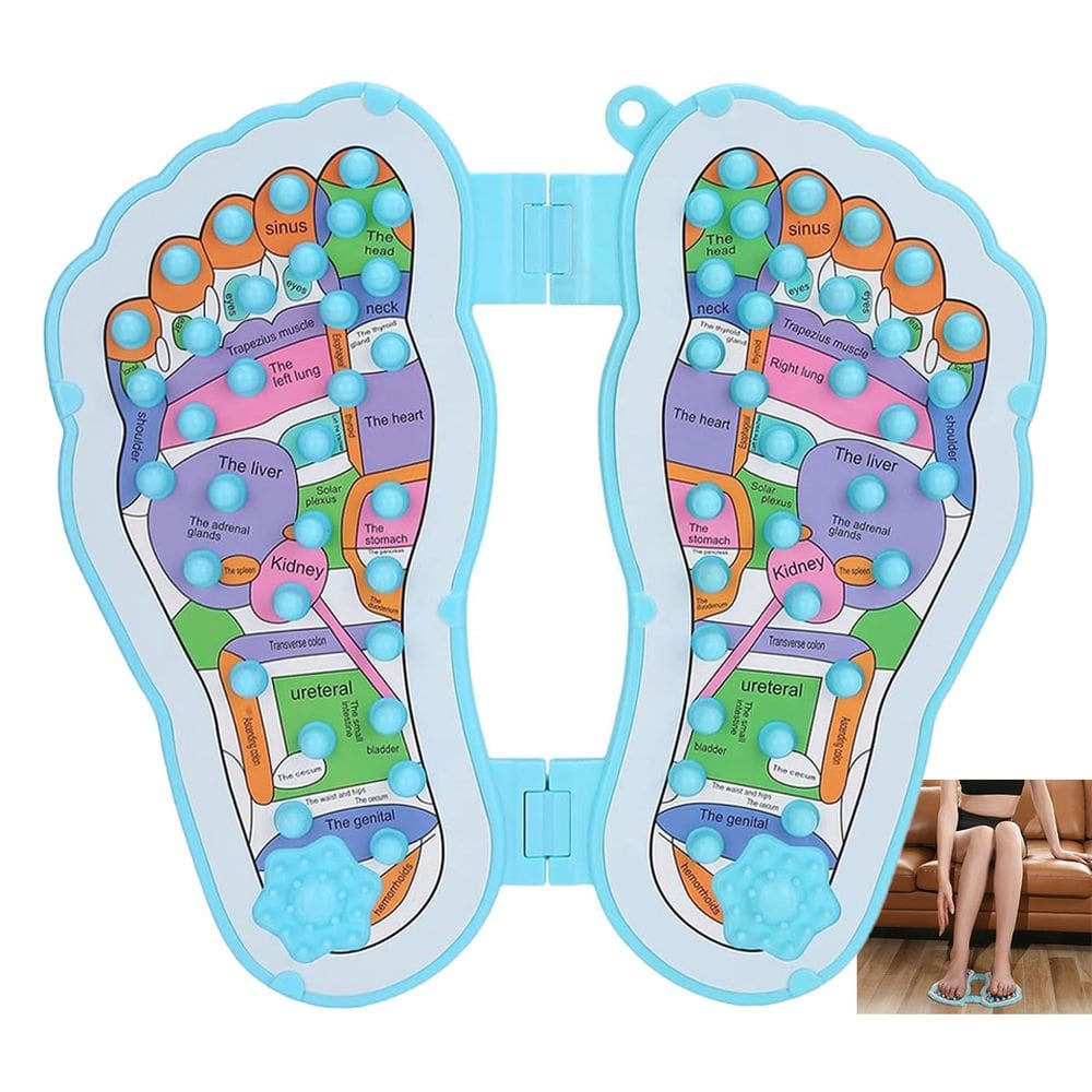 Massageador de Pes Acupuntura Reflexologia Pontos de Pressao Acupressao Alivia Dores Fascite Plantar Relaxante