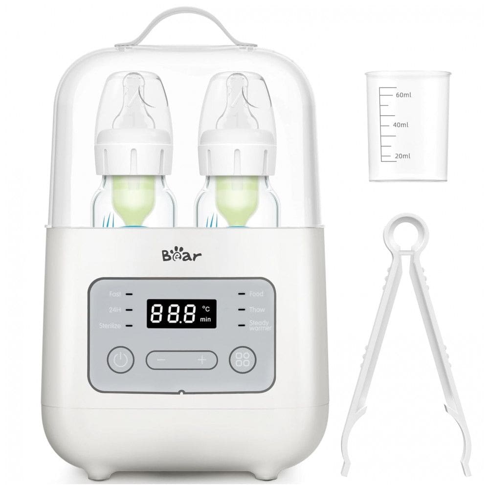 Aquecedor de Mamadeira Bear, Aquecedor Duplo para Garrafas de Bebê, Leite Materno e Comida para Recém-Nascidos Gêmeos, com Controle de
