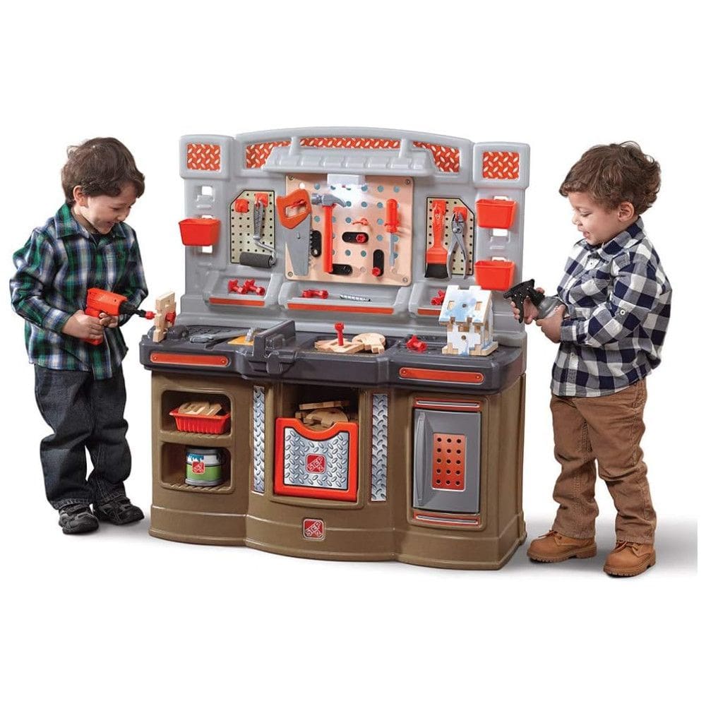 Bancada de Ferramentas Infantil Inclui 45 Acessórios de Brinquedo, Para Crianças de 3 Anos ou Mais - Step2, Multicolorido