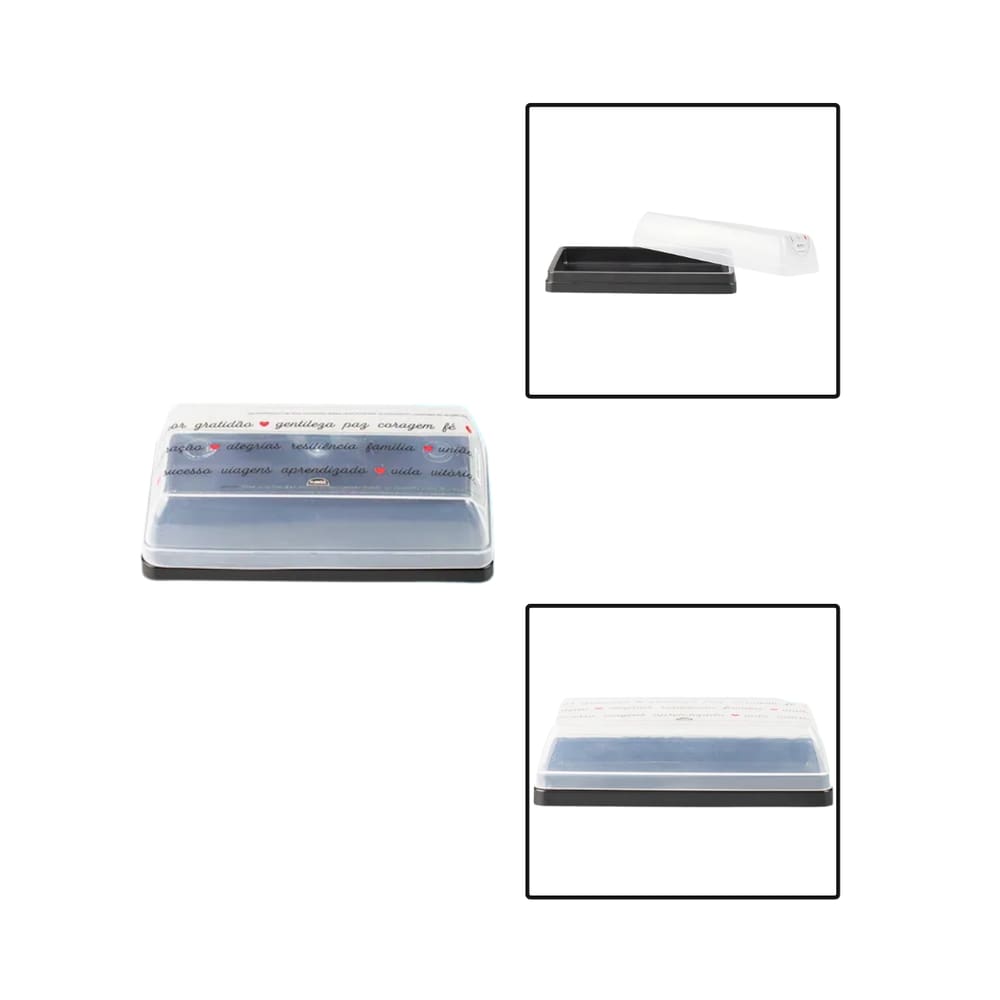 Manteigueira Tampa Decorada Plástico