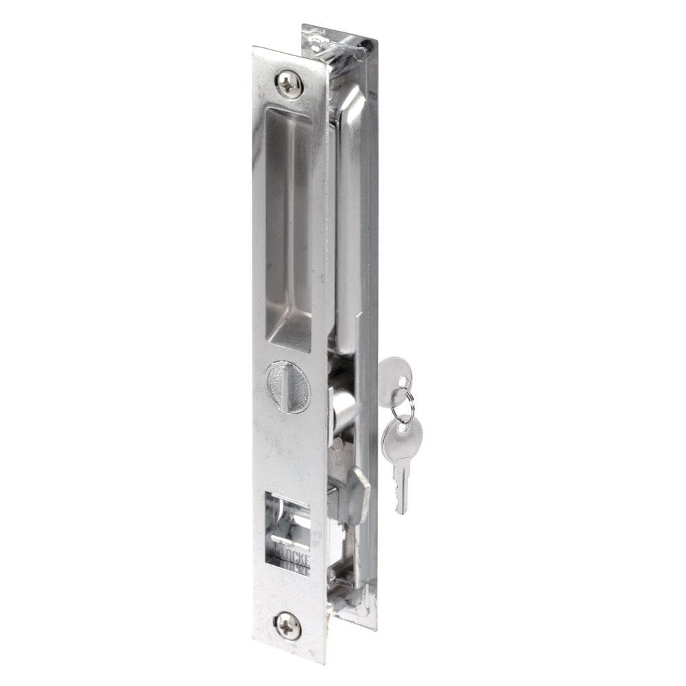 Conjunto de maçanetas de porta PRIME-LINE C 1076 Chrome Flush Lock