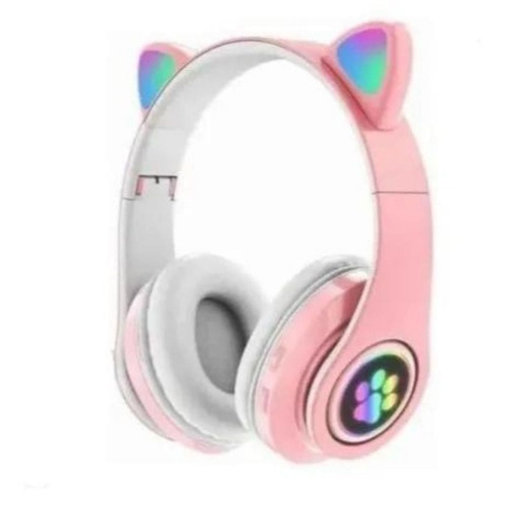 Fones de ouvido Gamer Cat Wireless à prova d`água rosa VIV-23M