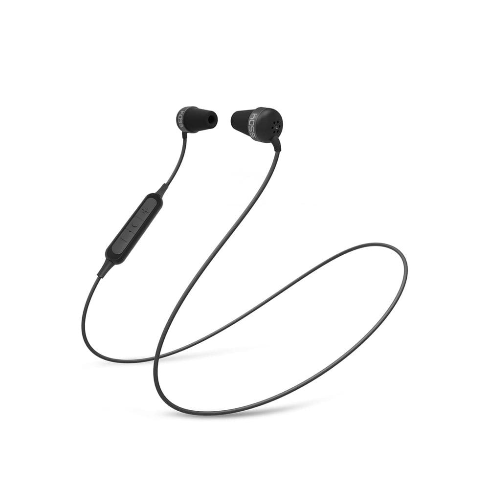 Fones de ouvido Bluetooth sem fio KOSS The Plug com microfone preto