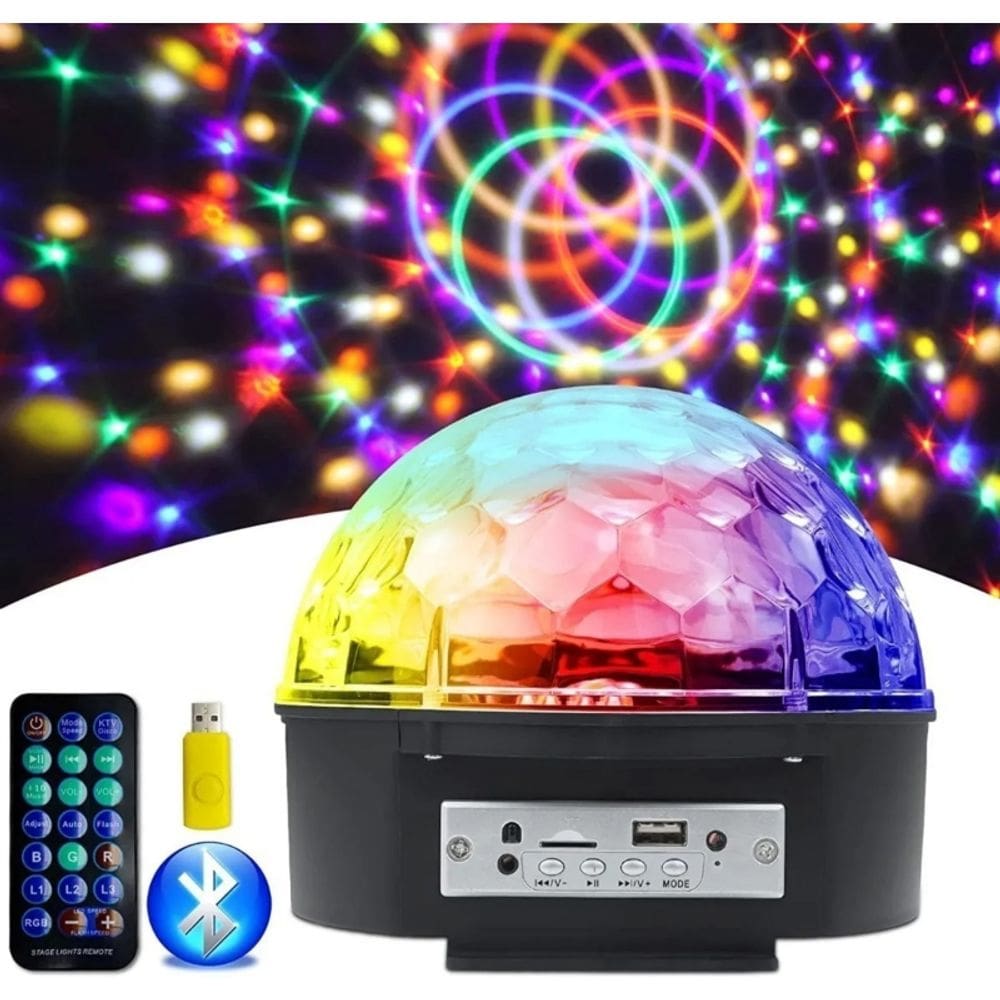 Bola de disco rítmico com luzes de festa Bluetooth