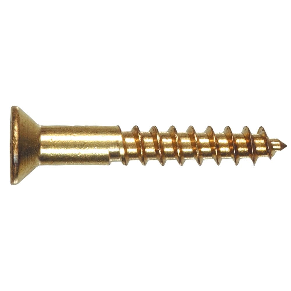 Parafusos de madeira Hillman 10 x 3,2 cm Brass Flat Phillips 3Pc
