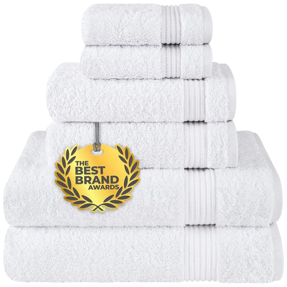 Jogo de Toalhas Turcas de Luxo, Absorventes e Macias com 6 Peças e Material 100% Algodão 800GSM, Cotton Paradise