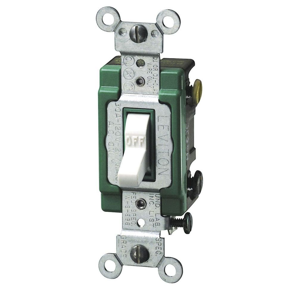 Interruptor seletor Leviton 3032-2W 30A 120/277V de dois pólos