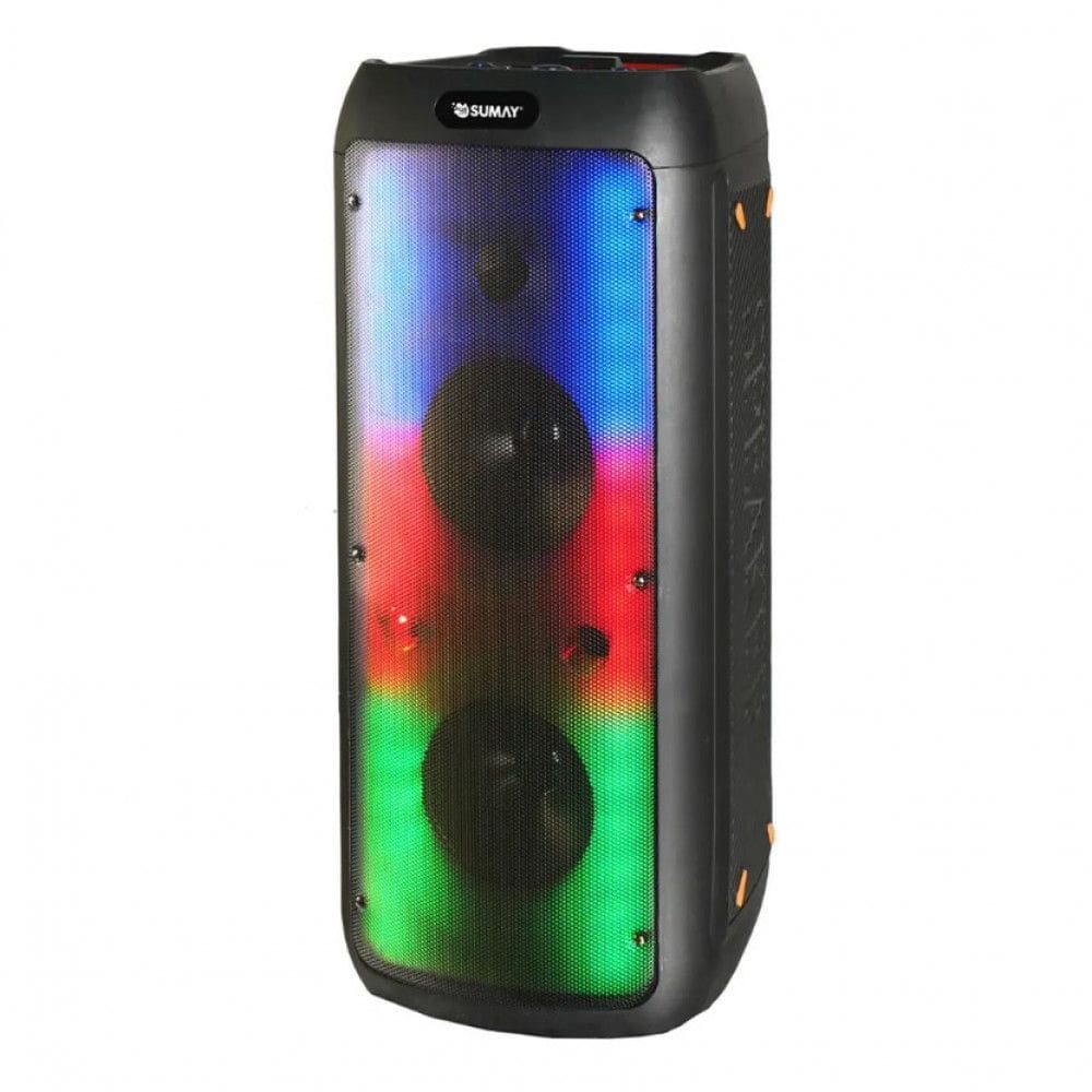 Caixa de Som Portatil Sumay Light Box 800W Bluetooth com Controle Remoto