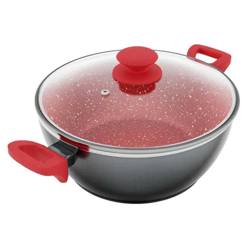 Panela Avulsa Philco 4,6L com Revestimento Redstone Tampa de Vidro